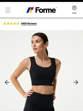 Forme Power Bra Small Black Posture Correcting